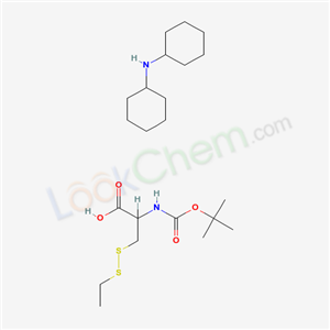 N-cyclohexylcyclohexanamine; 3-ethyldisulfanyl-2-(tert-butoxycarbonylamino)propanoic acid cas  25461-00-1