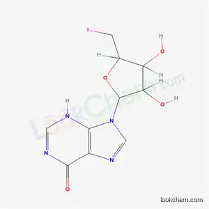 Molecular Structure of 18945-36-3 (9-(5-deoxy-5-iodopentofuranosyl)-3,9-dihydro-6H-purin-6-one)