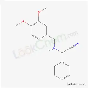 Molecular Structure of 32153-02-9 ([(3,4-dimethoxybenzyl)amino](phenyl)acetonitrile)