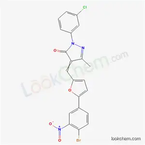 4-{[5-(4-Bromo-3-nitrophenyl)furan-2-yl]methylidene}-2-(3-chlorophenyl)-5-methyl-2,4-dihydro-3H-pyrazol-3-one