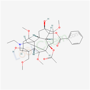 [(1S,2R,3R,4R,5S,6S,8R,10R,13R,14R,16S,17S,18R)-8-Acetyloxy-11-ethyl-5,14-dihydroxy-6,16,18-trimethoxy-13-(methoxymethyl)-11-azahexacyclo[7.7.2.12,5.01,10.03,8.013,17]nonadecan-4-yl] benzoate