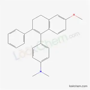 Molecular Structure of 4897-62-5 (4-(6-methoxy-2-phenyl-3,4-dihydronaphthalen-1-yl)-N,N-dimethylaniline)