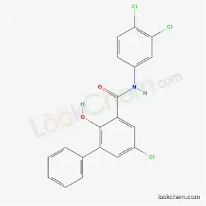 Molecular Structure of 5212-99-7 (N-(3,4-Dichlorophenyl)-5-chloro-2-hydroxy[1,1'-biphenyl]-3-carboxamide)