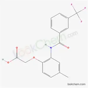 Molecular Structure of 6238-85-3 ((4-methyl-2-{[3-(trifluoromethyl)benzoyl]amino}phenoxy)acetic acid)