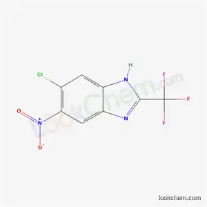 Molecular Structure of 6609-40-1 (6-chloro-5-nitro-2-(trifluoromethyl)-1H-benzimidazole)