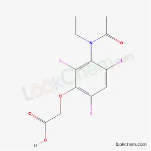 Molecular Structure of 13080-22-3 ([3-(N-Ethylacetylamino)-2,4,6-triiodophenoxy]acetic acid)