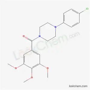 Molecular Structure of 17766-66-4 (4-(p-Chlorophenyl)-1-piperazinyl(3,4,5-trimethoxyphenyl) ketone)