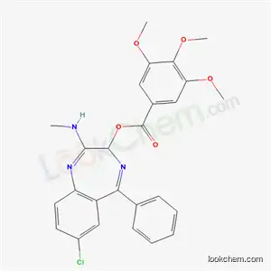 Molecular Structure of 18035-93-3 (7-Chloro-2-(methylamino)-5-phenyl-3H-1,4-benzodiazepin-3-yl=3,4,5-trimethoxybenzoate)