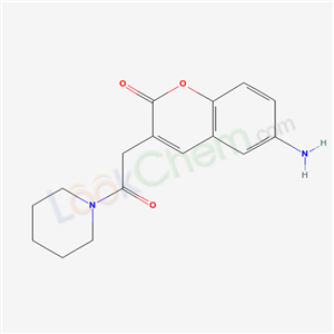 6-Amino-3-((piperidinocarbonyl)methyl)coumarin