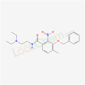 Benzamide, {N-[2-(diethylamino)ethyl]-4-methyl-2-nitro-} 3-(phenylmethoxy)- cas  54187-56-3