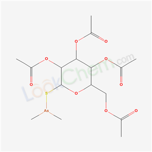 .beta.-D-Galactopyranose, 1-thio-, 2,3,4,6-tetraacetate 1- (dimethylarsinite) cas  66981-37-1