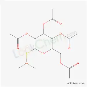 Molecular Structure of 66981-37-1 (2,3,4,6-tetra-O-acetyl-1-S-(dimethylarsanyl)-1-thiohexopyranose)