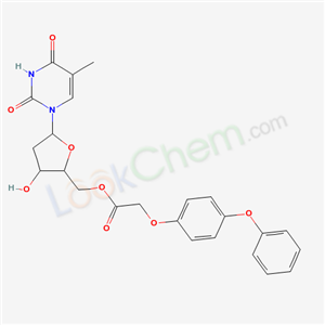 [3-hydroxy-5-(5-methyl-2,4-dioxo-pyrimidin-1-yl)oxolan-2-yl]methyl 2-(4-phenoxyphenoxy)acetate cas  38559-76-1