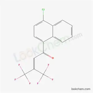 Molecular Structure of 35554-25-7 (1-(4-chloronaphthalen-1-yl)-4,4,4-trifluoro-3-(trifluoromethyl)but-2-en-1-one)