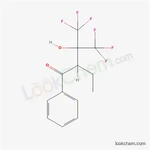 Molecular Structure of 34844-21-8 (2-ethyl-4,4,4-trifluoro-3-hydroxy-1-phenyl-3-(trifluoromethyl)butan-1-one)