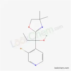 Molecular Structure of 51055-06-2 (1-(3-bromopyridin-4-yl)-1-(4,4-dimethyl-4,5-dihydro-1,3-oxazol-2-yl)propan-1-ol)