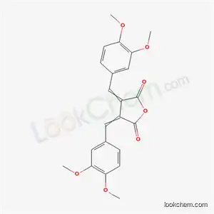 Molecular Structure of 63339-53-7 (3,4-bis(3,4-dimethoxybenzylidene)dihydrofuran-2,5-dione)