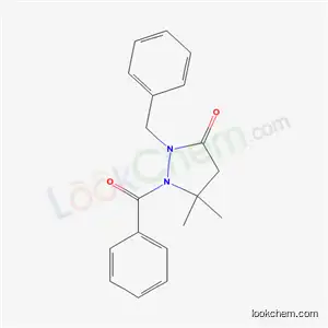 Molecular Structure of 56679-00-6 (1-benzoyl-2-benzyl-5,5-dimethylpyrazolidin-3-one)