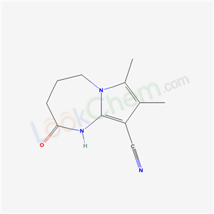 7,8-Dimethyl-2-oxo-2,3,4,5-tetrahydro-1H-pyrrolo(1,2-a)(1,3)diazepine-9-carbonitrile cas  60138-29-6