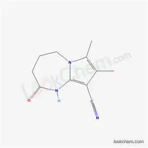 Molecular Structure of 60138-29-6 (7,8-dimethyl-2-oxo-2,3,4,5-tetrahydro-1H-pyrrolo[1,2-a][1,3]diazepine-9-carbonitrile)