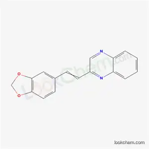 Molecular Structure of 19904-37-1 (2-[2-(1,3-benzodioxol-5-yl)ethenyl]quinoxaline)