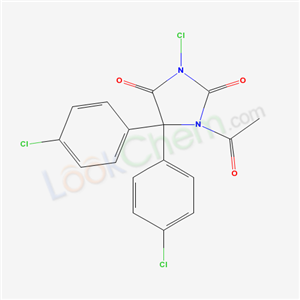 1-acetyl-3-chloro-5,5-bis(4-chlorophenyl)imidazolidine-2,4-dione cas  62031-91-8