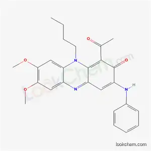 Molecular Structure of 53486-15-0 (1-acetyl-10-butyl-7,8-dimethoxy-3-(phenylamino)phenazin-2(10H)-one)