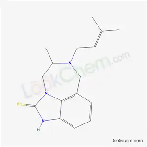 Imidazo(4,5,1-jk)(1,4)benzodiazepine-2(1H)-thione, 4,5,6,7-tetrahydro-5-methyl-6-(3-methyl-2-butenyl)-