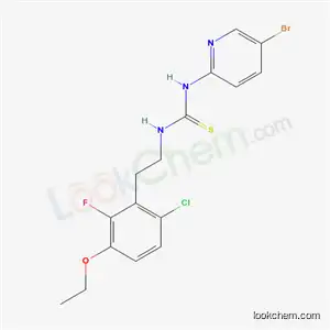 Molecular Structure of 181305-47-5 (1-(5-bromopyridin-2-yl)-3-[2-(6-chloro-3-ethoxy-2-fluorophenyl)ethyl]thiourea)
