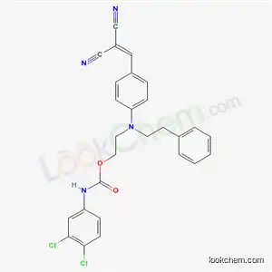 (3,4-ジクロロフェニル)アミノぎ酸2-[[4-(2,2-ジシアノエテニル)フェニル](2-フェニルエチル)アミノ]エチル