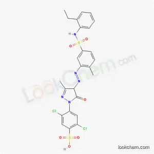 2,5-ジクロロ-4-[[4-[[5-[(エチルフェニルアミノ)スルホニル]-2-メチルフェニル]アゾ]-4,5-ジヒドロ-3-メチル-5-オキソ-1H-ピラゾール]-1-イル]ベンゼンスルホン酸