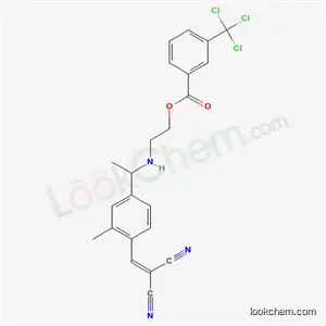 3-(トリクロロメチル)安息香酸[2-[[4-(2,2-ジシアノエテニル)-3-メチルフェニル]エチルアミノ]エチル]