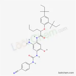N-(2-アミノ-4-{[(4-シアノフェニル)カルバモイル]アミノ}-5-ヒドロキシフェニル)-2-[2,4-ビス(2-メチルブタン-2-イル)フェノキシ]ヘキサンアミド