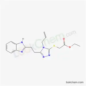 Acetic acid, ((5-(2-(1H-benzimidazol-2-yl)ethyl)-4-(2-propenyl)-4H-1,2,4-triazol-3-yl)thio)-, ethyl ester