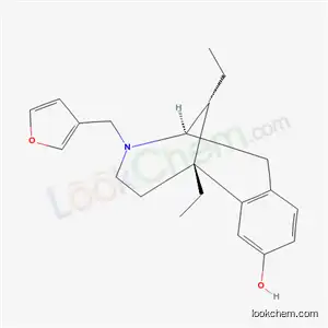 Molecular Structure of 56649-76-4 ((2R,6R,11R)-6,11-diethyl-3-(furan-3-ylmethyl)-1,2,3,4,5,6-hexahydro-2,6-methano-3-benzazocin-8-ol)