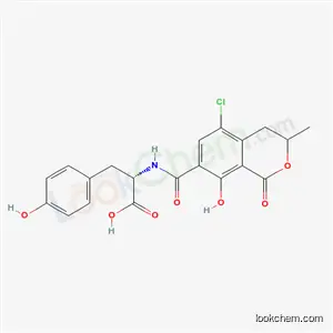 N-((5-Chloro-8-hydroxy-3-methyl-1-oxo-7-isochromanyl)carbonyl)tyrosine