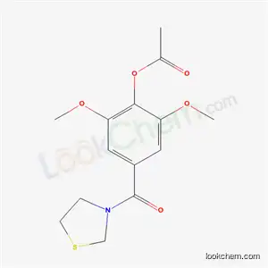 Molecular Structure of 50916-02-4 (2,6-dimethoxy-4-(1,3-thiazolidin-3-ylcarbonyl)phenyl acetate)