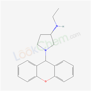 Xanthene, 9-(3-ethylamino-1-pyrrolidinyl)-, L-