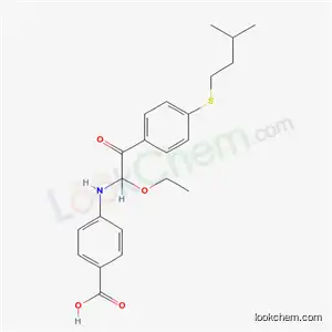 Benzoic acid, 4-((1-ethoxy-2-(4-((3-methylbutyl)thio)phenyl)-2-oxoethyl)amino)-
