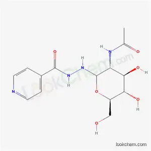 Molecular Structure of 53368-43-7 (N-{(3R,4R,5S,6R)-4,5-dihydroxy-6-(hydroxymethyl)-2-[2-(pyridin-4-ylcarbonyl)hydrazino]tetrahydro-2H-pyran-3-yl}acetamide (non-preferred name))