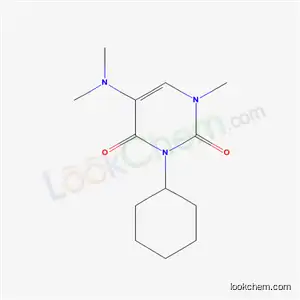 Molecular Structure of 53727-40-5 (3-Cyclohexyl-5-(dimethylamino)-1-methyluracil)