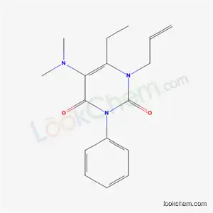 Molecular Structure of 53727-43-8 (1-Allyl-5-(dimethylamino)-6-ethyl-3-phenyluracil)