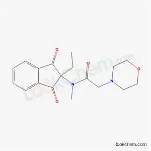 Molecular Structure of 59209-63-1 (N-(2-ethyl-1,3-dioxo-2,3-dihydro-1H-inden-2-yl)-N-methyl-2-morpholin-4-ylacetamide)