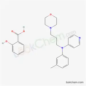 Molecular Structure of 59235-50-6 (2-hydroxybenzoic acid - N-(3-methylphenyl)-N-(3-morpholin-4-ylpropyl)pyridin-4-amine (1:1))