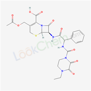(6R,7R)-3-(acetyloxymethyl)-7-[[2-[(4-ethyl-2,3-dioxo-piperazine-1-carbonyl)amino]-2-phenyl-acetyl]amino]-8-oxo-5-thia-1-azabicyclo[4.2.0]oct-2-ene-2-carboxylic acid
