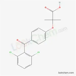 Molecular Structure of 60012-97-7 (2-[4-(2,6-Dichlorobenzoyl)phenoxy]-2-methylpropanoic acid)