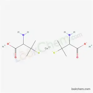 Molecular Structure of 57636-93-8 (copper(2+) dihydrogen bis(2-amino-3-methyl-3-sulfidobutanoate))