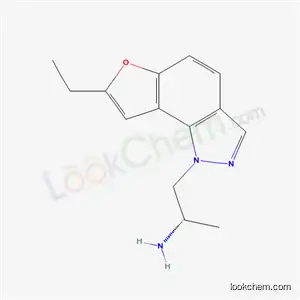 Molecular Structure of 372163-84-3 (1-(7-Ethyl-1H-furo[2,3-g]indazol-1-yl)propan-2(S)-amine)