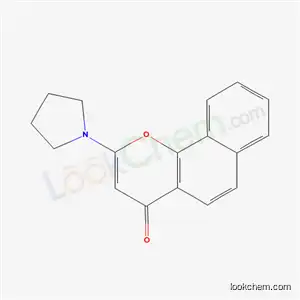 4H-Naphtho(1,2-b)pyran-4-one, 2-(1-pyrrolidinyl)-