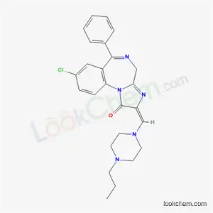 1H-Imidazo(1,2-a)(1,4)benzodiazepin-1-one, 2,4-dihydro-8-chloro-6-phenyl-2-((4-propyl-1-piperazinyl)methylene)-